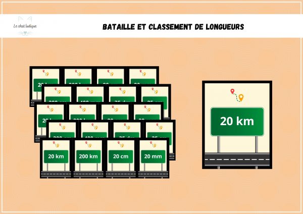 Bataille et classement de longueur - Mathématiques