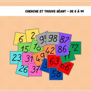 Cherche et trouve géant - De 0 à 99 - Mathématiques