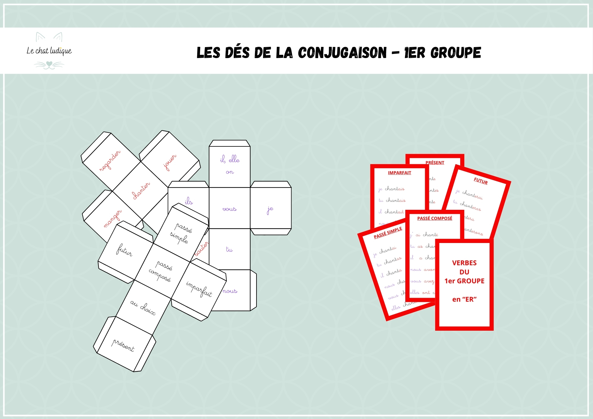 Les dés de la conjugaison 1er groupe - Français