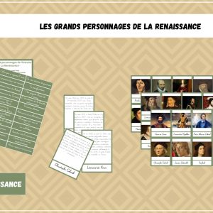 Nomenclatures Les grands personnages de la Renaissance - Histoire