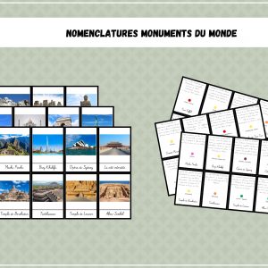 Nomenclature monuments du monde - Géographie