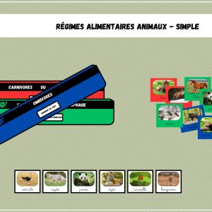 Régimes alimentaire simple des animaux - Sciences de la vie et de la terre