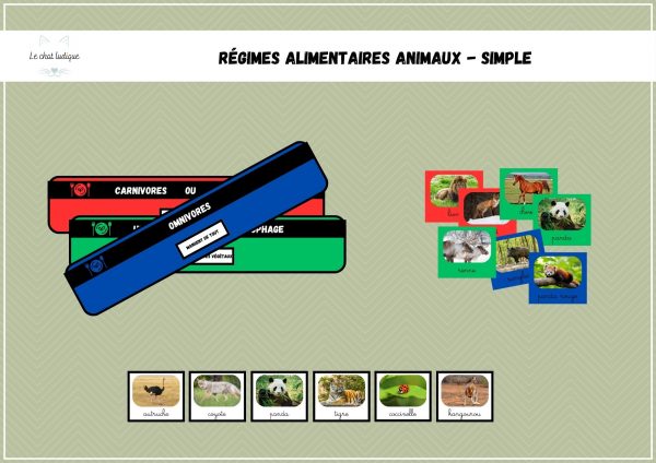 Régimes alimentaire simple des animaux - Sciences de la vie et de la terre