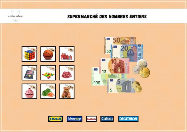 Supermarché des nombres entiers 2,95€ _ 6_12ans