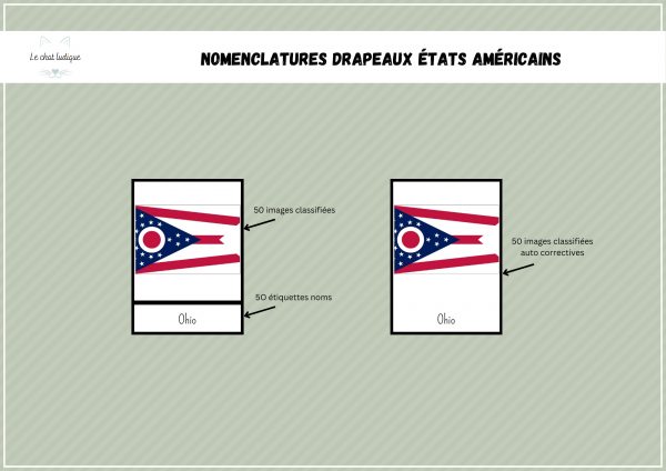Nomenclatures drapeaux États Américains - Géographie – Image 2