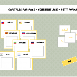 Capitales pays continent Asie