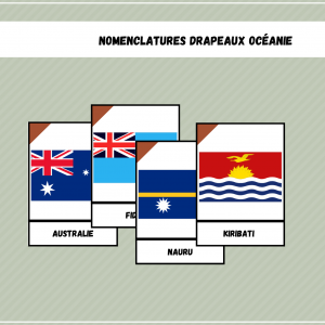 Nomenclatures Montessori drapeaux Océanie